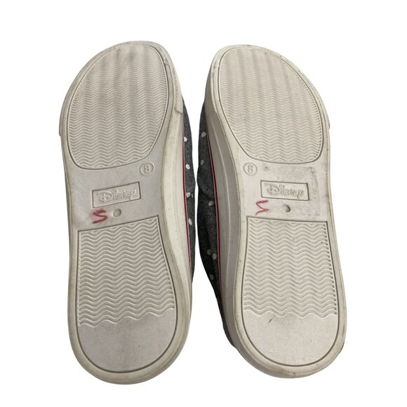 Disney Minnie Mouse women Size 8 Gray Polka Dot Sneakers red sparkle laces NWT - Picture 7 of 9